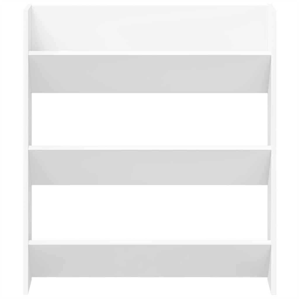 vidaXL Παπουτσοθήκη Τοίχου Λευκή 80 x 18 x 90 εκ. από Επεξ. Ξύλο