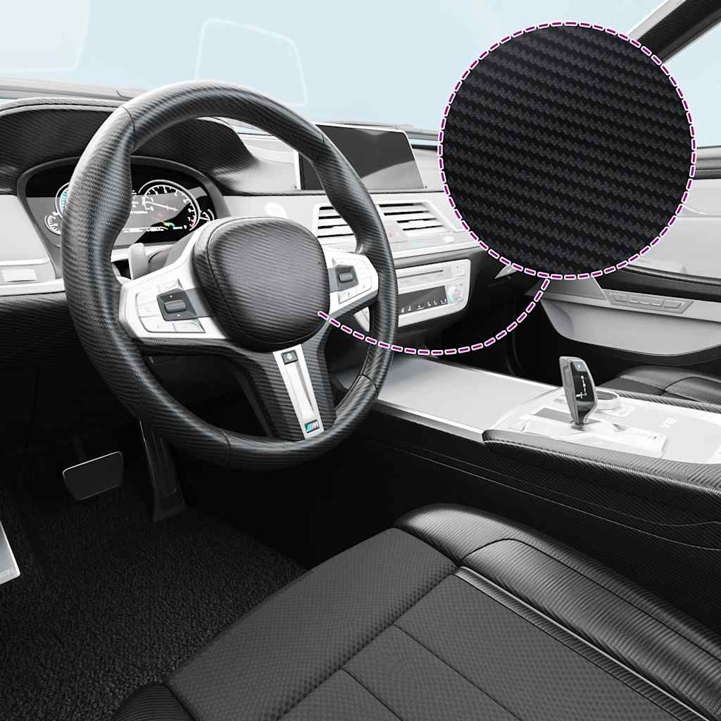 vidaXL Μεμβράνες Αυτοκινήτου 3D 2 τεμ. Μαύρες 100 x 150 εκ.