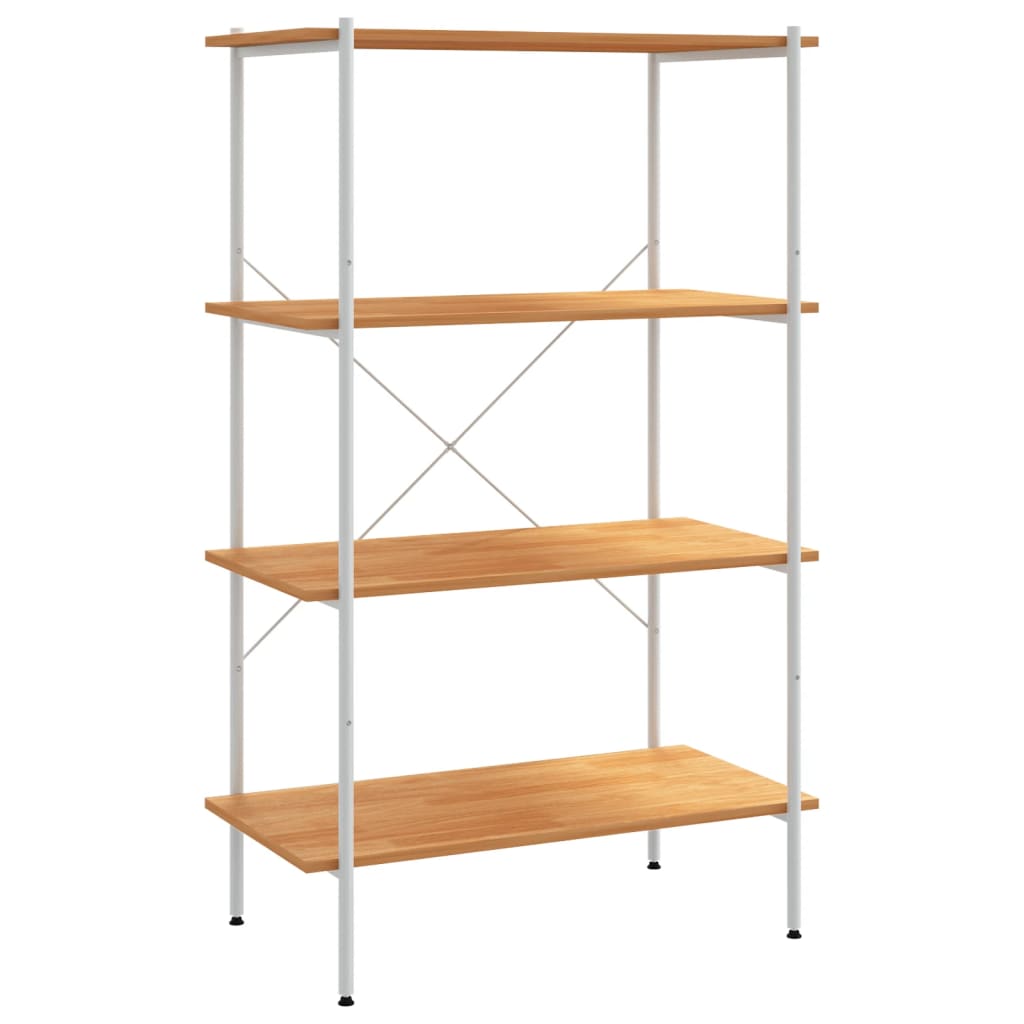 vidaXL Ραφιέρα 4 Επιπέδων Λευκή και Δρυς 80 x 40 x 130 εκ.