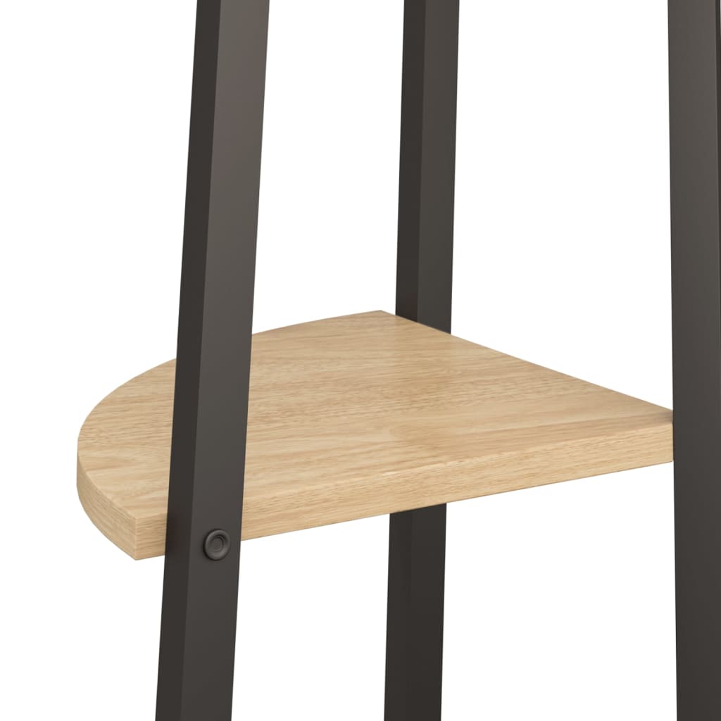 vidaXL Ραφιέρα Γωνιακή 3 Επίπεδων Αν. Καφέ & Μαύρο 45,5x31,5x120 εκ.