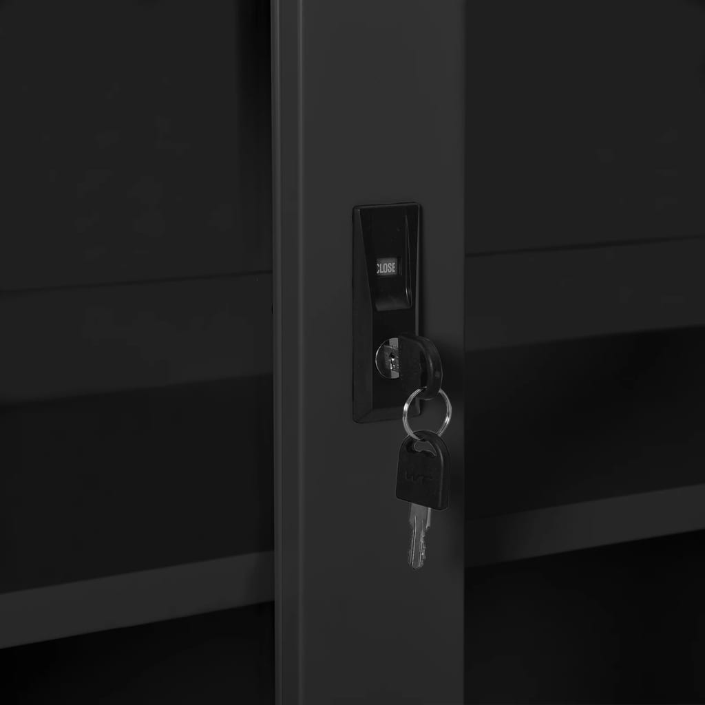 vidaXL Ντουλάπι με Συρόμενη Πόρτα Ανθρακί 90 x 40 x 90 εκ. Ατσάλινο