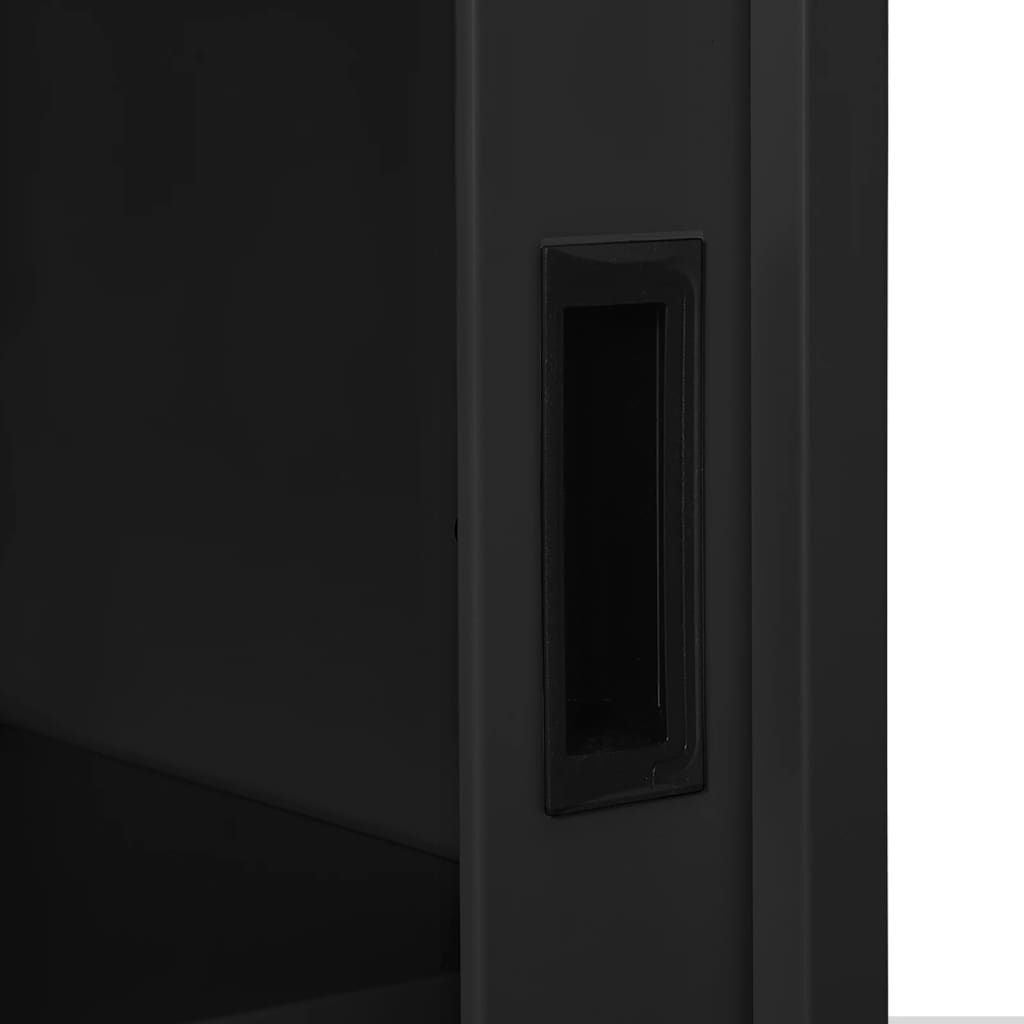 vidaXL Ντουλάπι με Συρόμενη Πόρτα Ανθρακί 90 x 40 x 90 εκ. Ατσάλινο