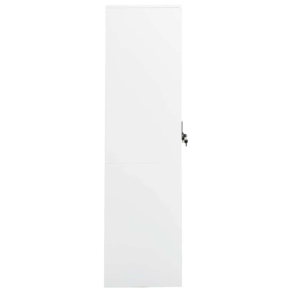 vidaXL Ντουλάπα Λευκή 80 x 50 x 180 εκ. από Χάλυβα