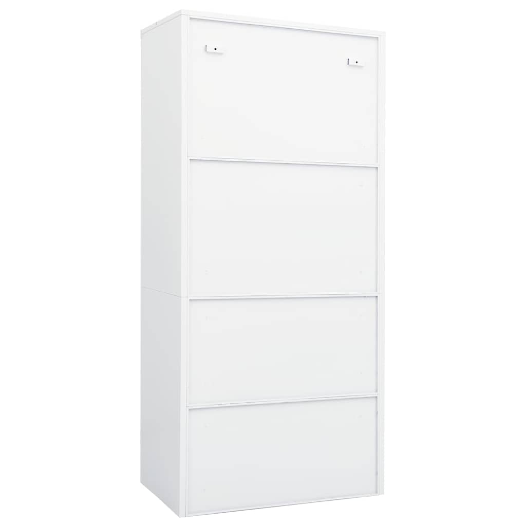 vidaXL Ντουλάπα Λευκή 80 x 50 x 180 εκ. από Χάλυβα