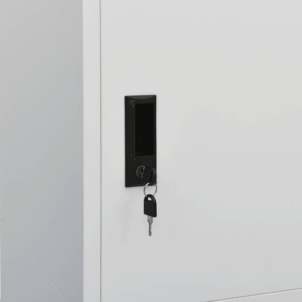 vidaXL Ντουλάπα Ανοιχτό Γκρι 80 x 50 x 180 εκ. από Χάλυβα