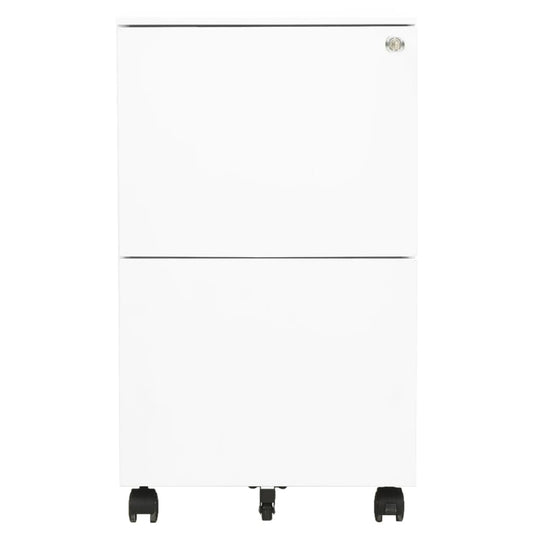 vidaXL Αρχειοθήκη Φορητή Λευκή 39 x 45 x 67 εκ. Ατσάλινη