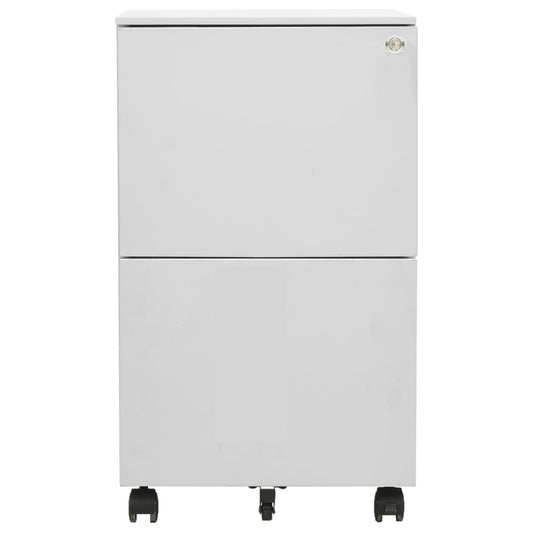 vidaXL Αρχειοθήκη Φορητή Ανοιχτό Γκρι 39 x 45 x 67 εκ. Ατσάλινη