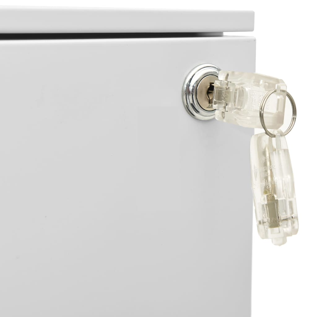 vidaXL Αρχειοθήκη Φορητή Ανοιχτό Γκρι 39 x 45 x 67 εκ. Ατσάλινη