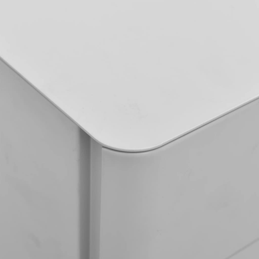 vidaXL Αρχειοθήκη Φορητή Ανοιχτή Γκρι 30 x 45 x 59 εκ. Ατσάλινη