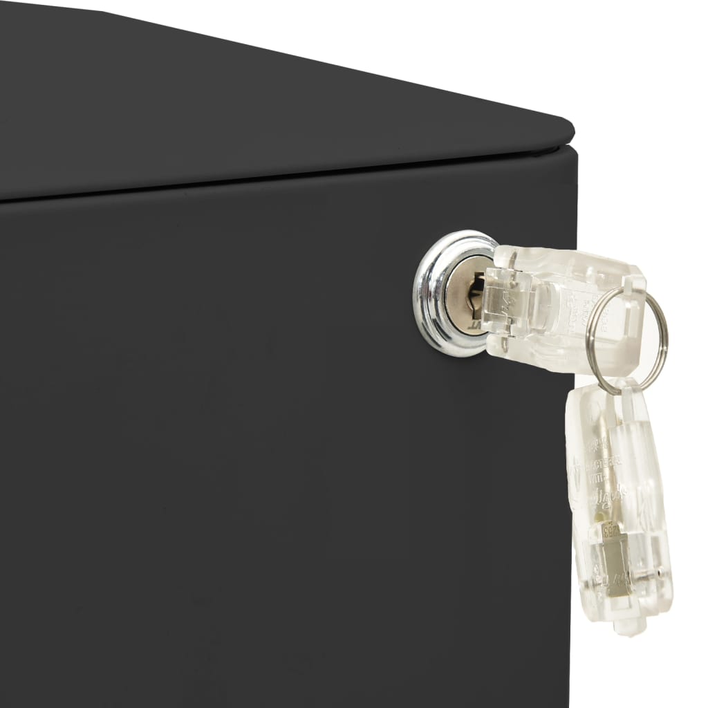 vidaXL Αρχειοθήκη Φορητή Ανθρακί 30 x 45 x 59 εκ. Ατσάλινη