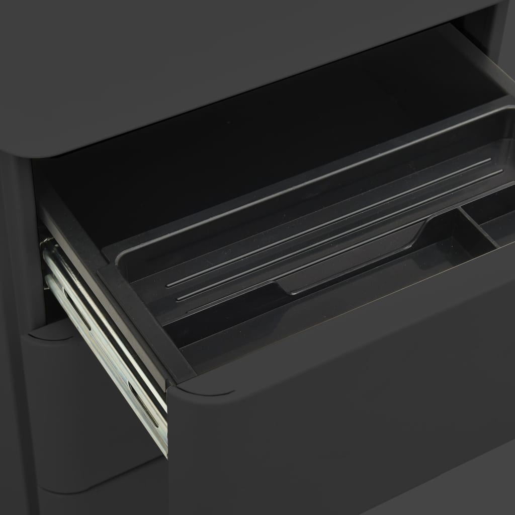 vidaXL Αρχειοθήκη Φορητή Ανθρακί 30 x 45 x 59 εκ. Ατσάλινη