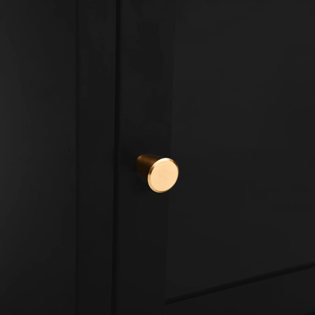 vidaXL Κομοδίνο Μαύρο 40 x 30 x 54,5 εκ. από Ατσάλι και Γυαλί