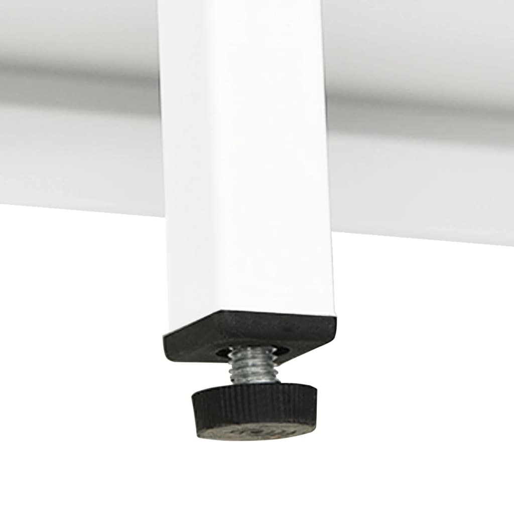 vidaXL Μπουφές Λευκός 75 x 35 x 105 εκ. από Ατσάλι και Γυαλί