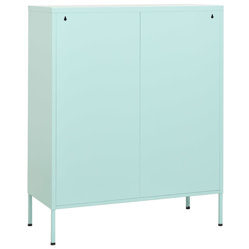 vidaXL Ντουλάπι Αποθήκευσης Χρώμα Μέντα 80 x 35 x 101,5 εκ. από Ατσάλι