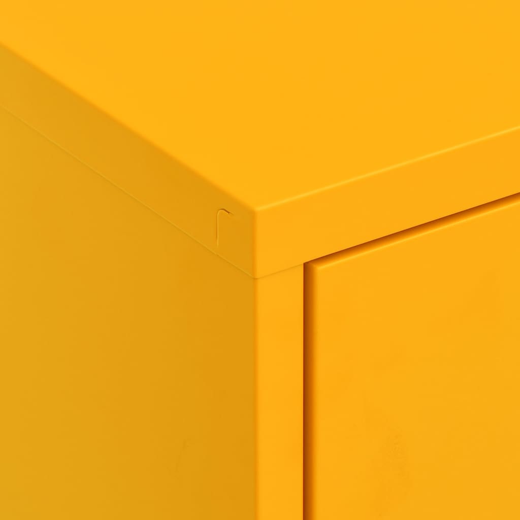 vidaXL Ντουλάπι Αποθήκευσης Μουσταρδί 80x35x101,5 εκ. από Ατσάλι