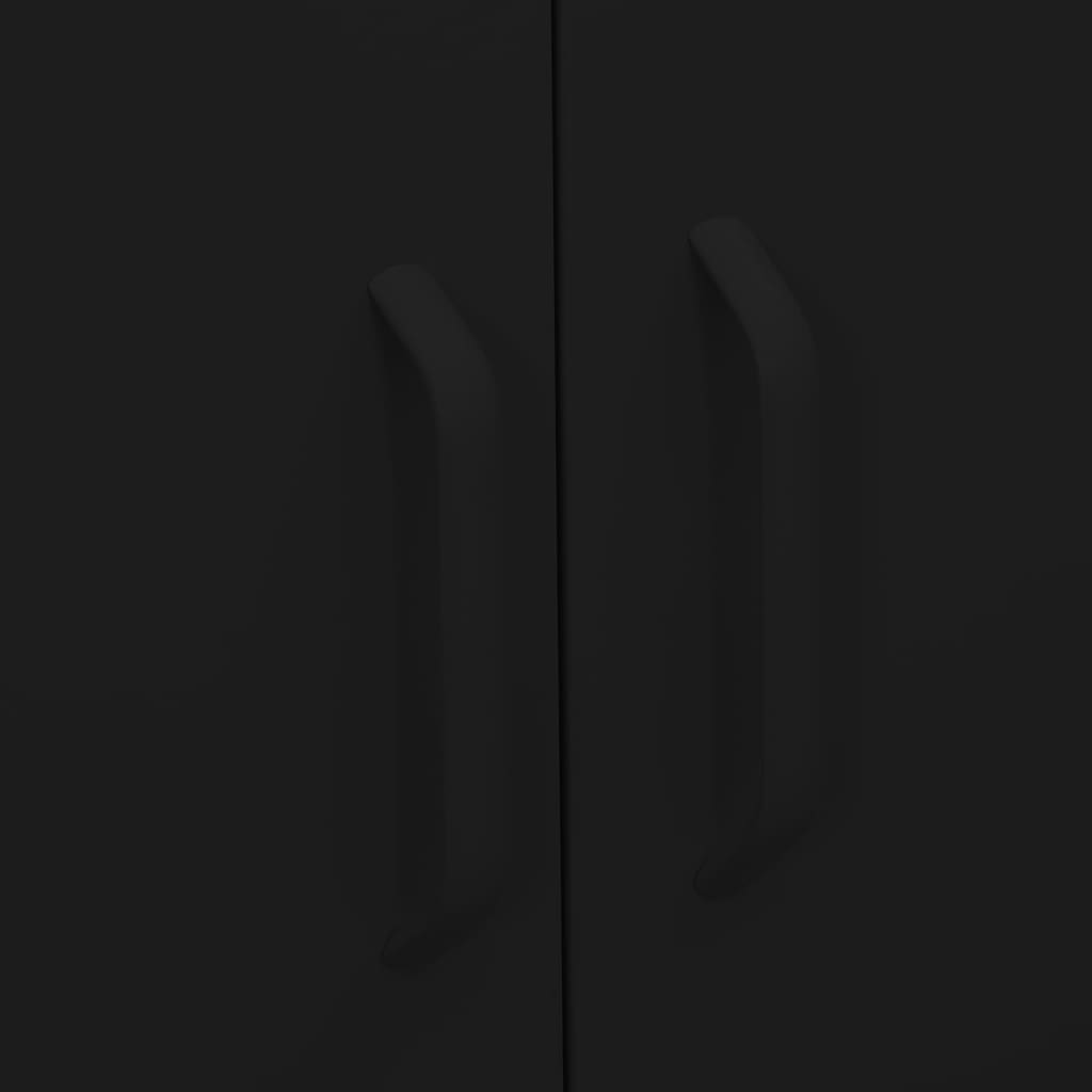 vidaXL Ντουλάπι Αποθήκευσης Μαύρο 80 x 35 x 101,5 εκ. από Ατσάλι