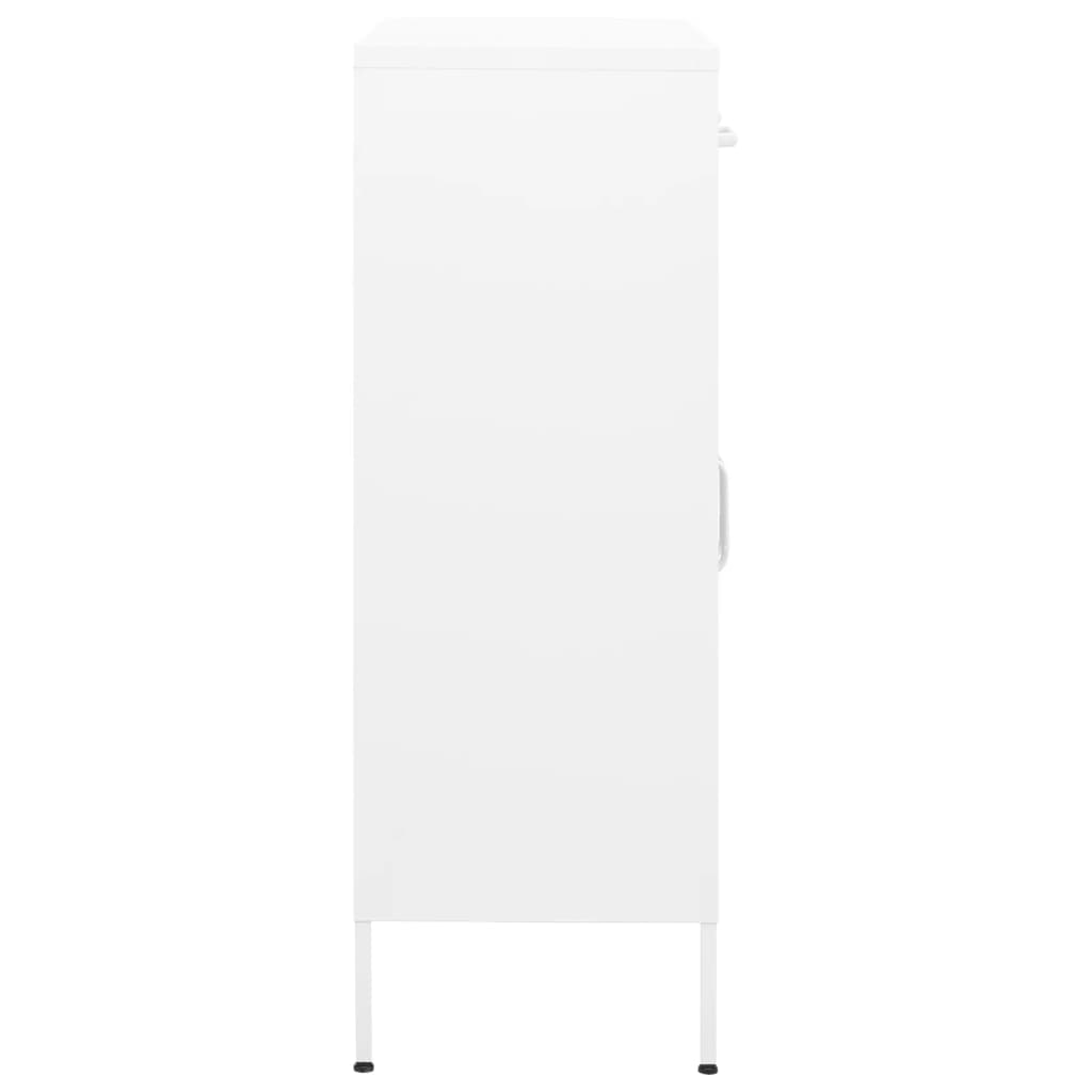 vidaXL Ντουλάπι Αποθήκευσης Λευκό 80 x 35 x 101,5 εκ. από Ατσάλι