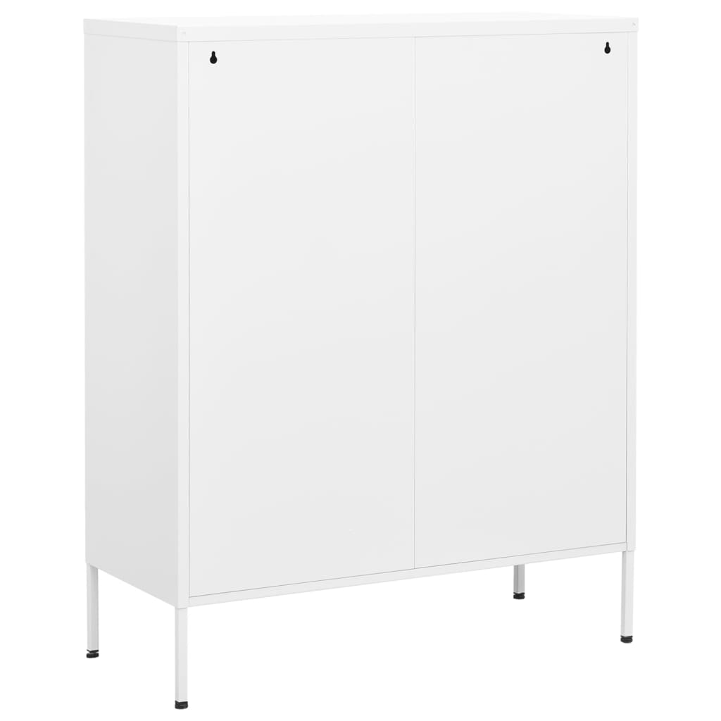 vidaXL Ντουλάπι Αποθήκευσης Λευκό 80 x 35 x 101,5 εκ. από Ατσάλι