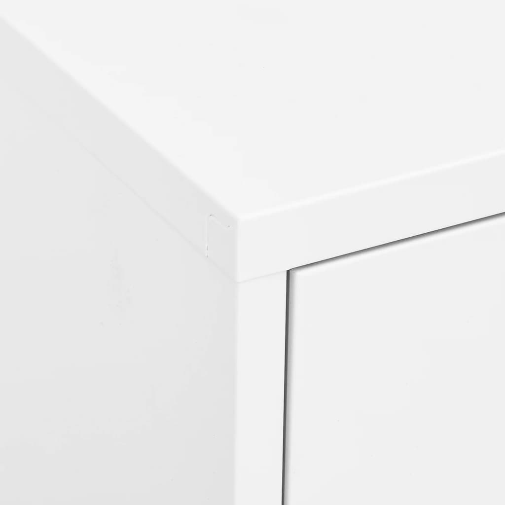 vidaXL Ντουλάπι Αποθήκευσης Λευκό 80 x 35 x 101,5 εκ. από Ατσάλι
