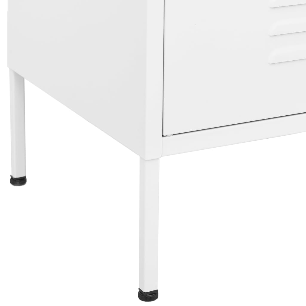 vidaXL Ντουλάπι Αποθήκευσης Λευκό 80 x 35 x 101,5 εκ. από Ατσάλι