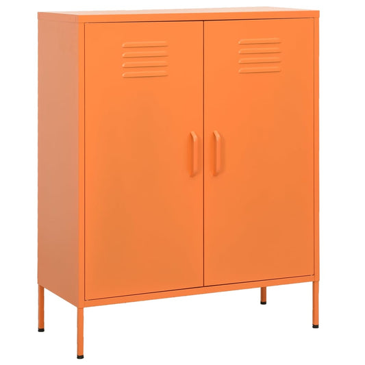 vidaXL Ντουλάπι Αποθήκευσης Πορτοκαλί 80 x 35 x 101,5 εκ. Ατσάλινο