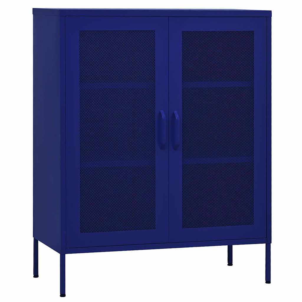 vidaXL Ντουλάπι Αποθήκευσης Ναυτικό Μπλε 80 x 35 x 101,5 εκ. Ατσάλινο