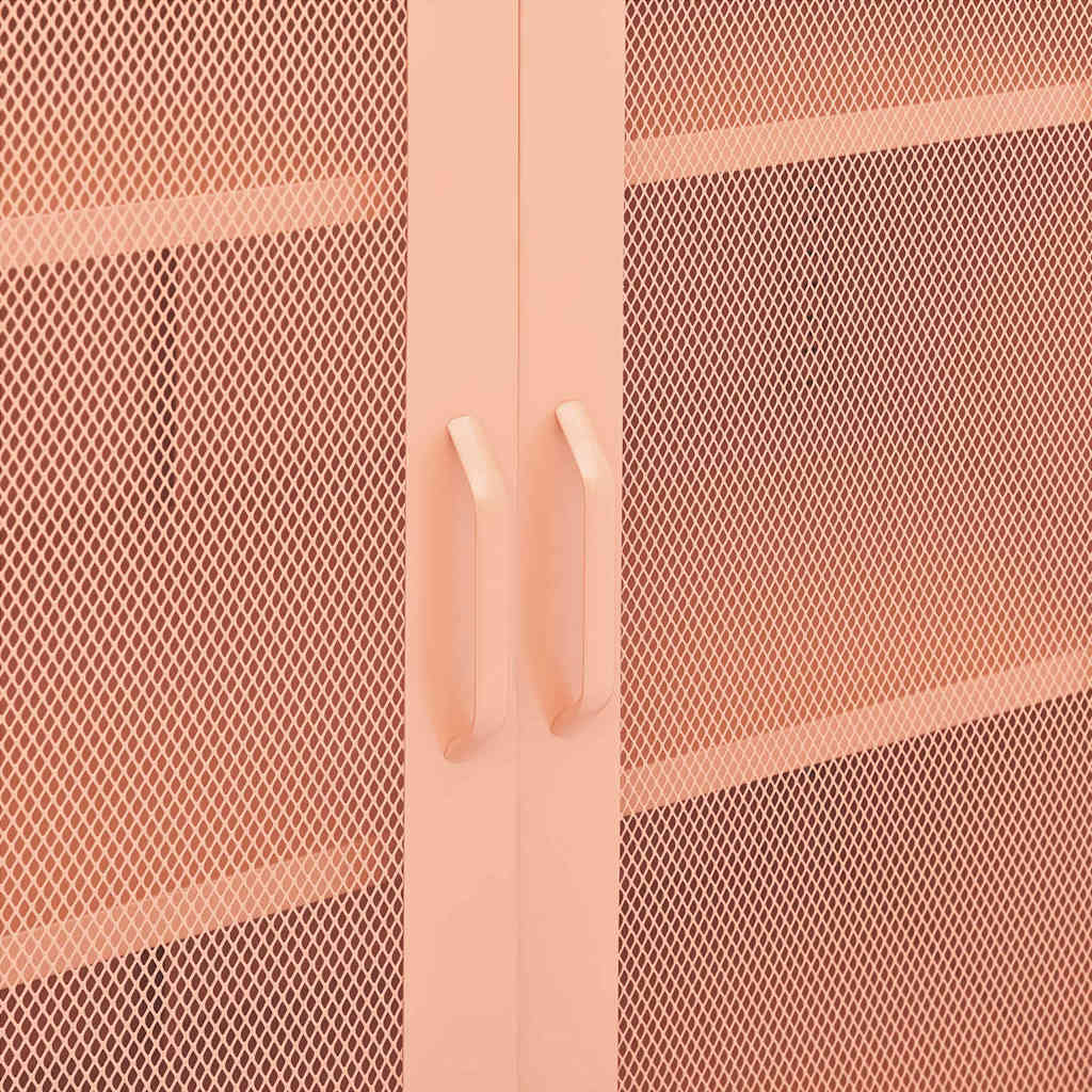 vidaXL Ντουλάπι Αποθήκευσης Ροζ 80 x 35 x 101,5 εκ. Ατσάλινο
