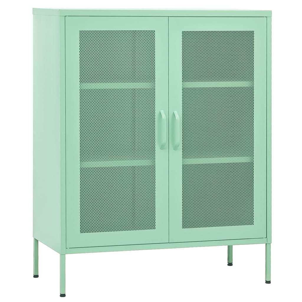 vidaXL Ντουλάπι Αποθήκευσης Χρώμα Μέντα 80 x 35 x 101,5 εκ. Ατσάλινο