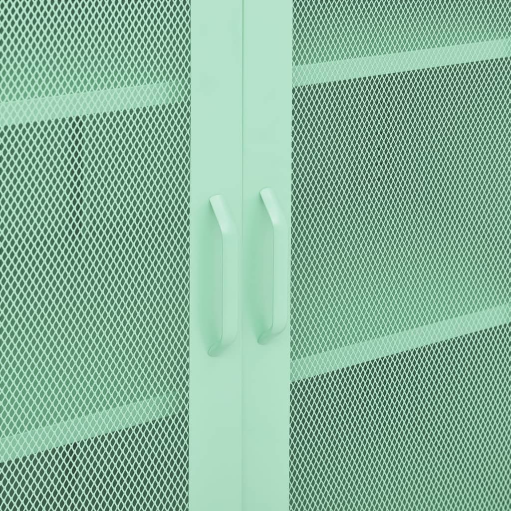 vidaXL Ντουλάπι Αποθήκευσης Χρώμα Μέντα 80 x 35 x 101,5 εκ. Ατσάλινο