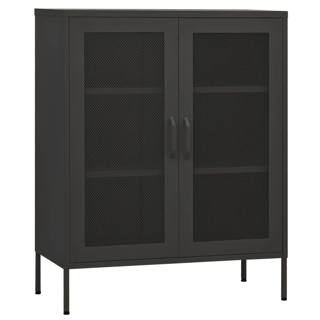 vidaXL Ντουλάπι Αποθήκευσης Ανθρακί 80 x 35 x 101,5 εκ. Ατσάλινο