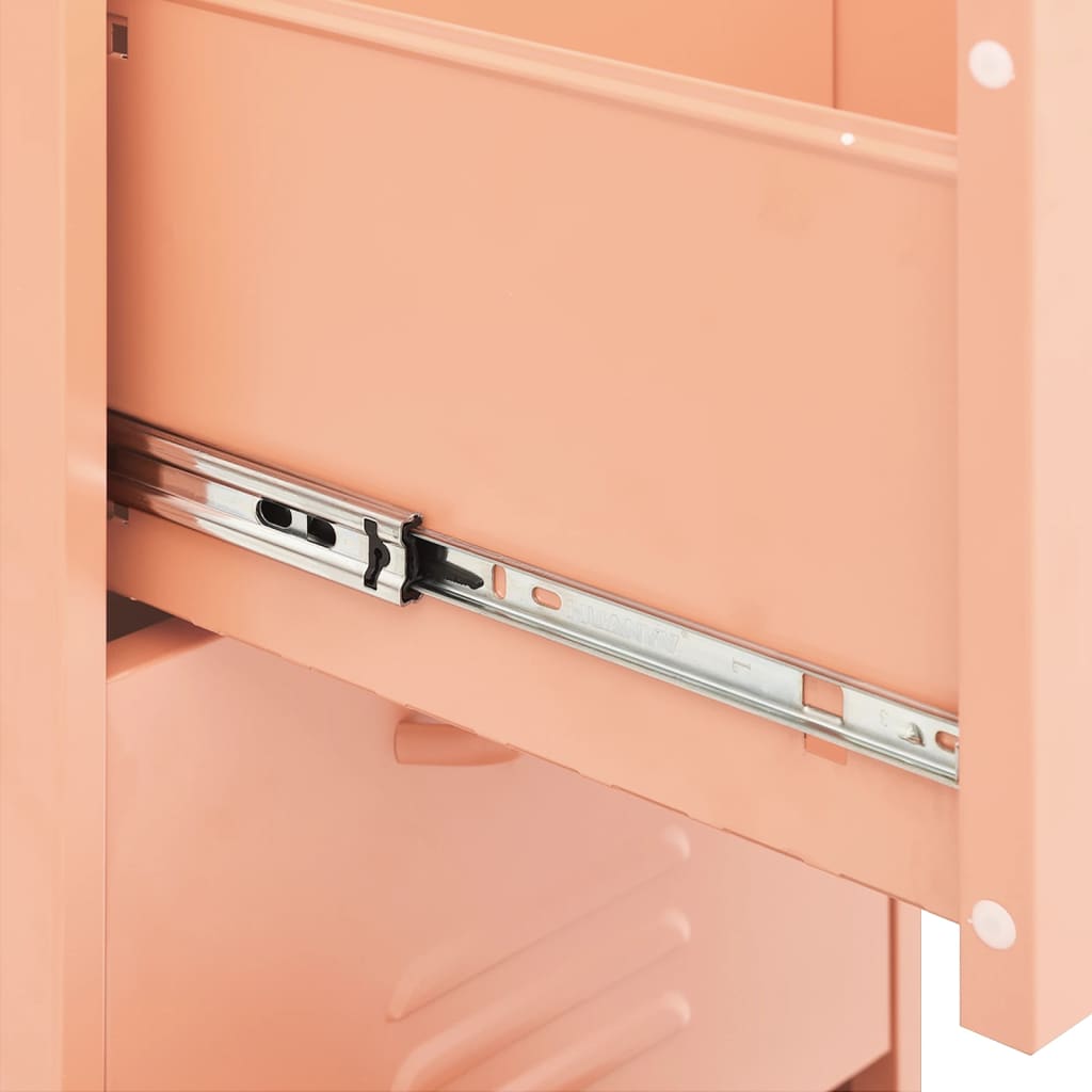 vidaXL Ντουλάπι Αποθήκευσης Ροζ 42,5 x 35 x 101,5 εκ. από Ατσάλι