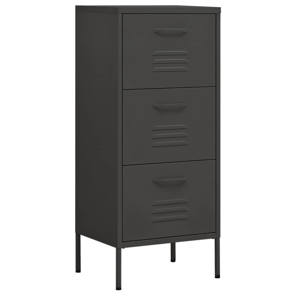 vidaXL Ντουλάπι Αποθήκευσης Ανθρακί 42,5x35x101,5 εκ. από Ατσάλι