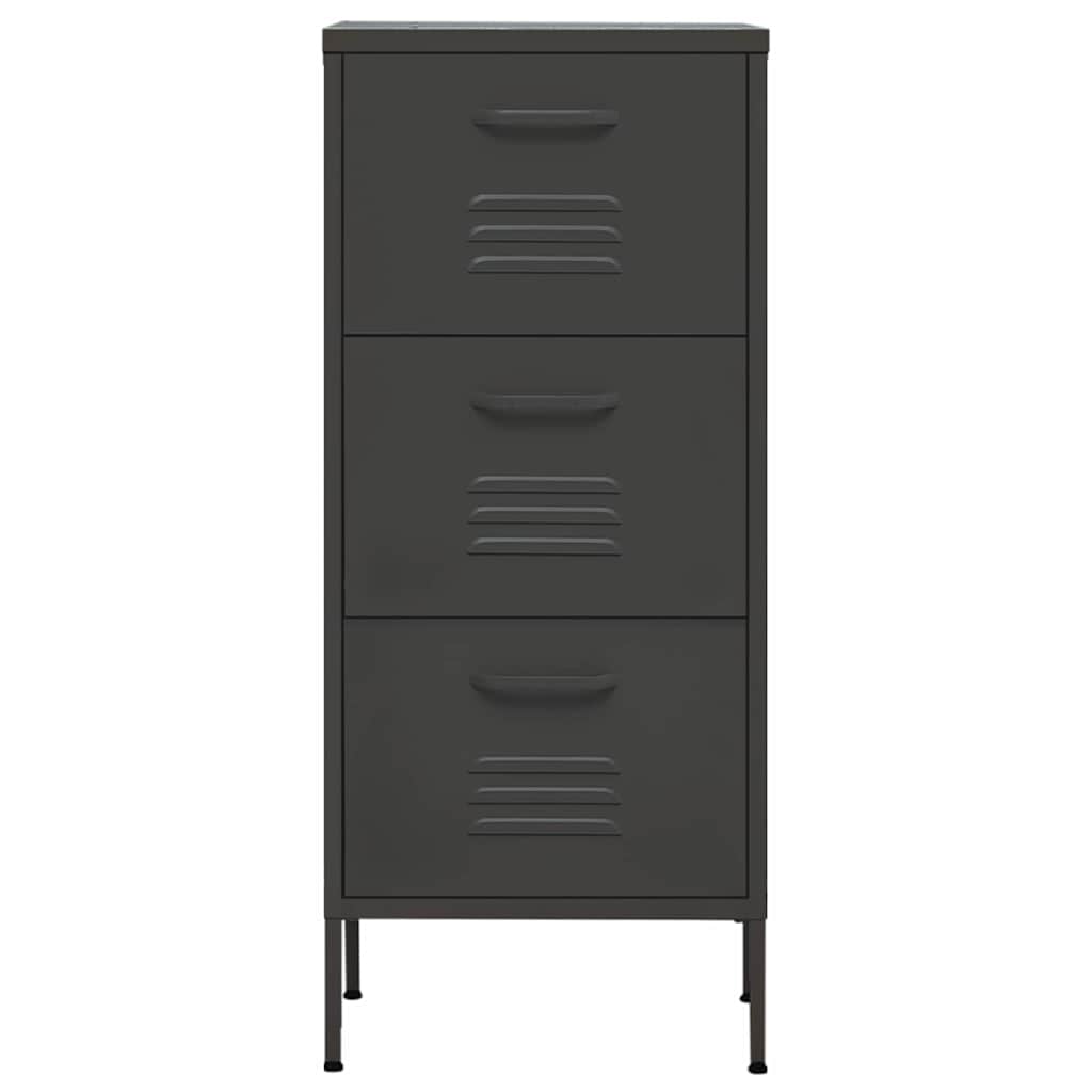 vidaXL Ντουλάπι Αποθήκευσης Ανθρακί 42,5x35x101,5 εκ. από Ατσάλι