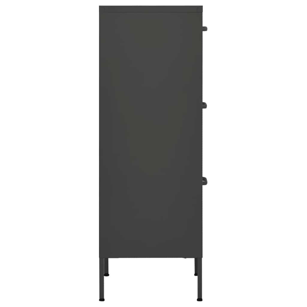 vidaXL Ντουλάπι Αποθήκευσης Ανθρακί 42,5x35x101,5 εκ. από Ατσάλι