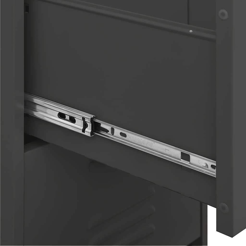 vidaXL Ντουλάπι Αποθήκευσης Ανθρακί 42,5x35x101,5 εκ. από Ατσάλι