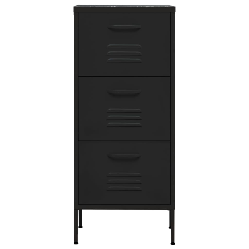 vidaXL Ντουλάπι Αποθήκευσης Μαύρο 42,5x35x101,5 εκ. από Ατσάλι