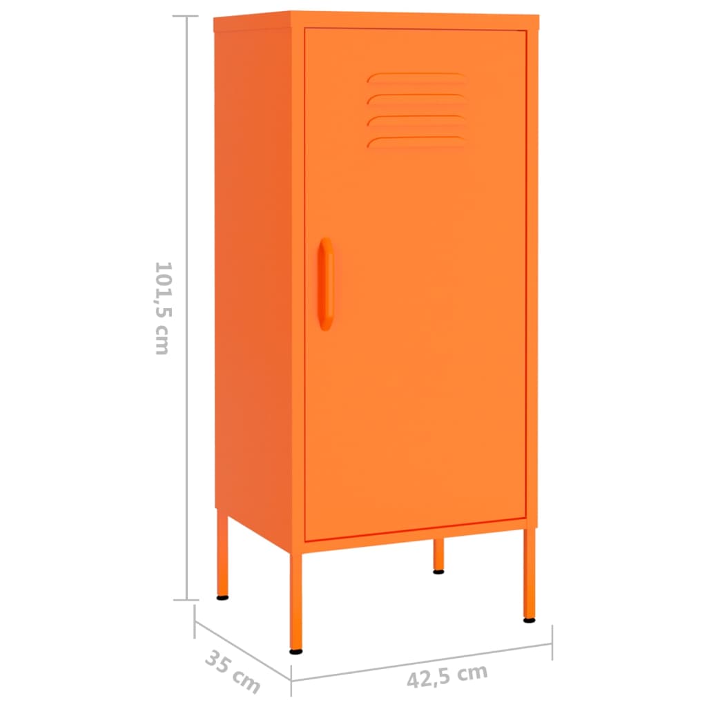 vidaXL Ντουλάπι Αποθήκευσης Πορτοκαλί 42,5x35x101,5 εκ. από Ατσάλι