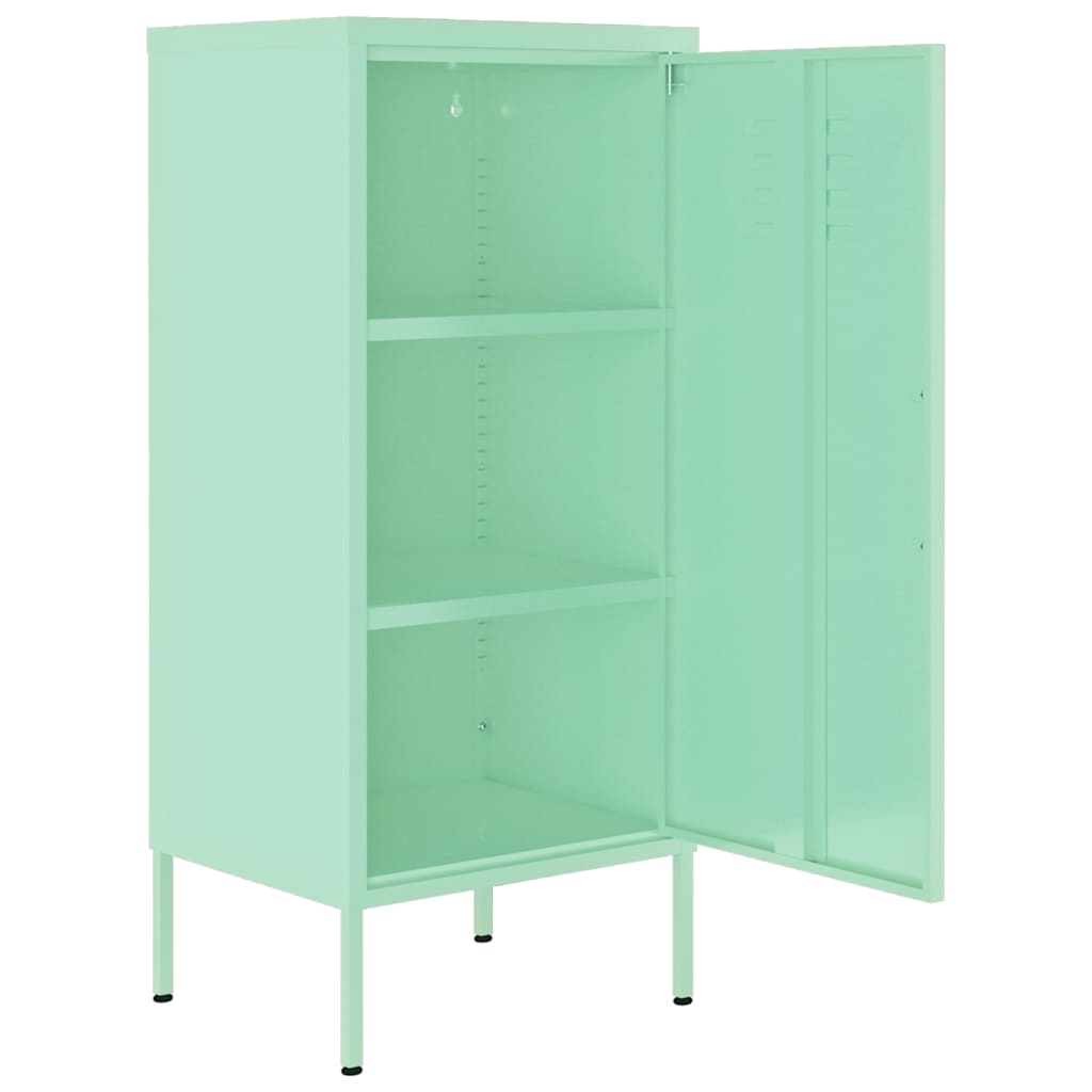 vidaXL Ντουλάπι Αποθήκευσης Xρώμα Mέντας 42,5x35x101,5 εκ. από Ατσάλι