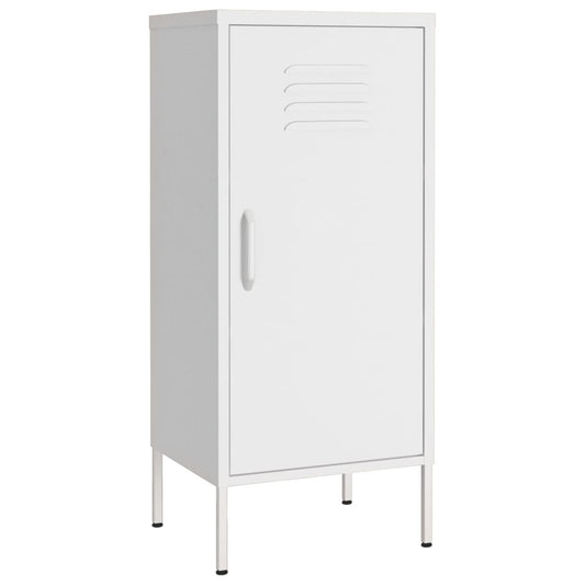 vidaXL Ντουλάπι Αποθήκευσης Λευκό 42,5x35x101,5 εκ. από Ατσάλι