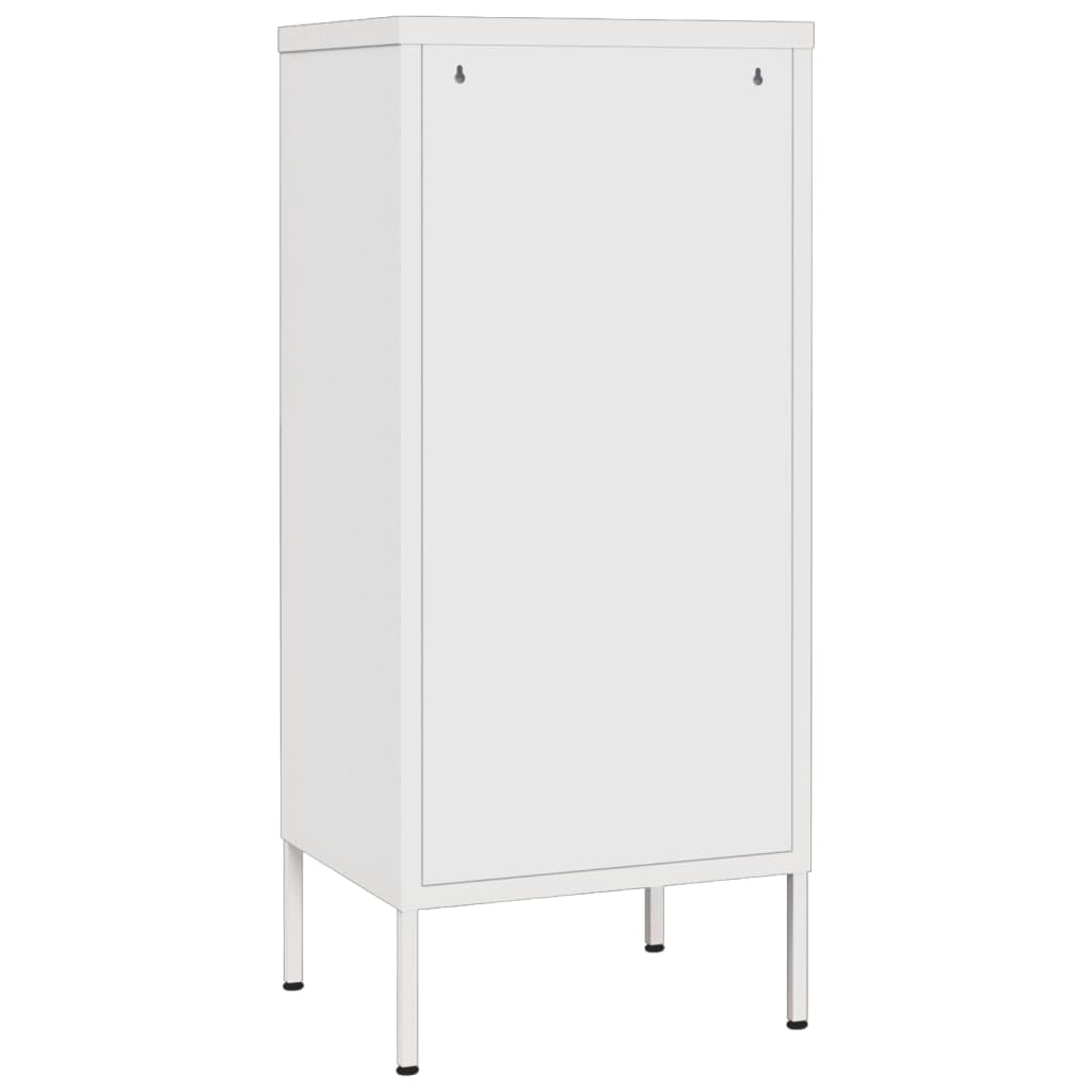vidaXL Ντουλάπι Αποθήκευσης Λευκό 42,5x35x101,5 εκ. από Ατσάλι