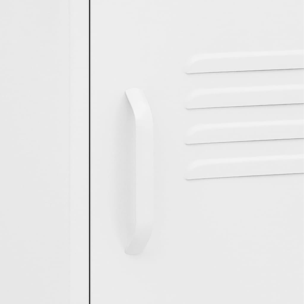 vidaXL Κομοδίνο Λευκό 35 x 35 x 51 εκ. από Ατσάλι