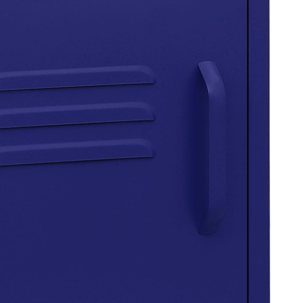vidaXL Κομοδίνο Ναυτικό Μπλε 35 x 35 x 51 εκ. από Ατσάλι