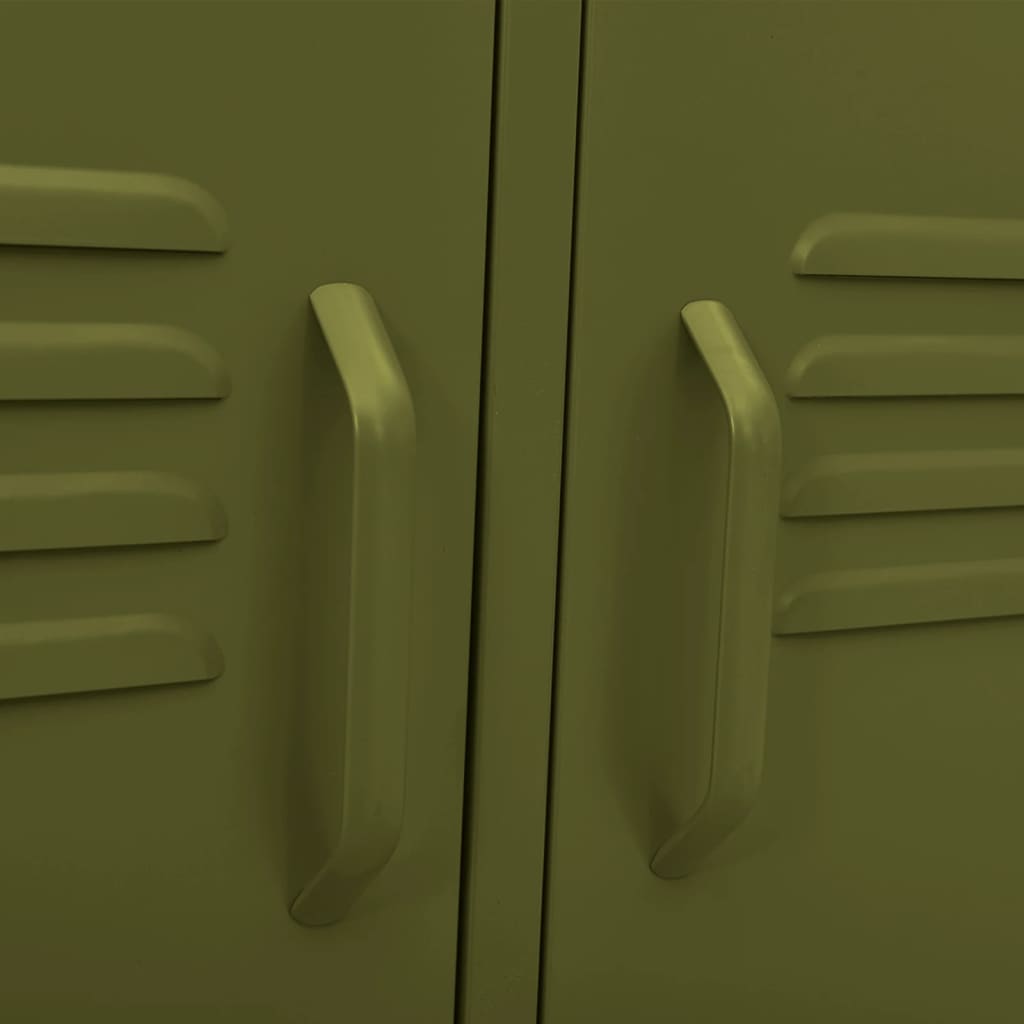 vidaXL Έπιπλο Τηλεόρασης Πράσινο Λαδί 105x35x50 εκ. από Ατσάλι