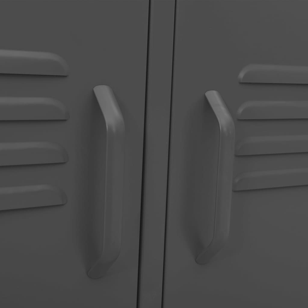 vidaXL Έπιπλο Τηλεόρασης Ανθρακί 105x35x50 εκ. από Ατσάλι