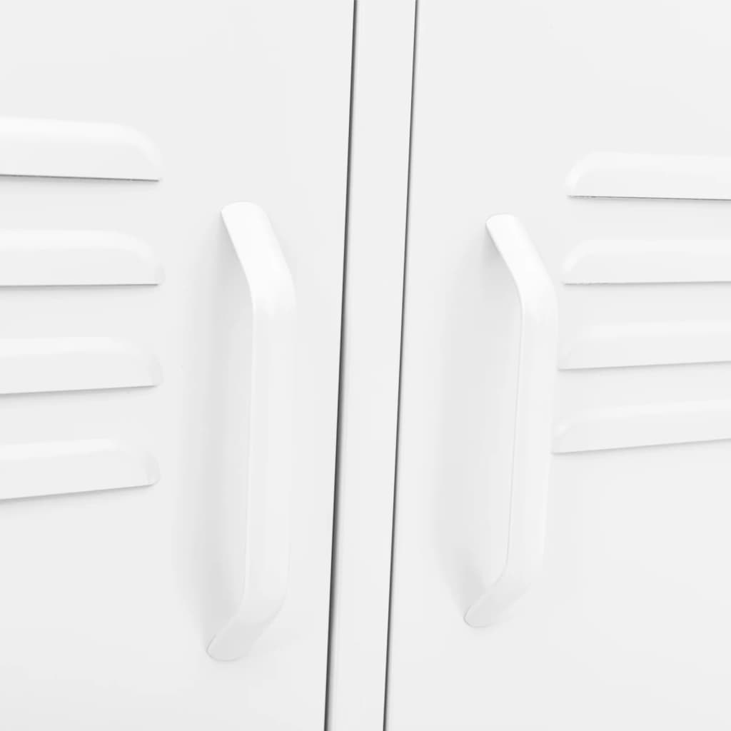 vidaXL Έπιπλο Τηλεόρασης Λευκό 105x35x50 εκ. από Ατσάλι