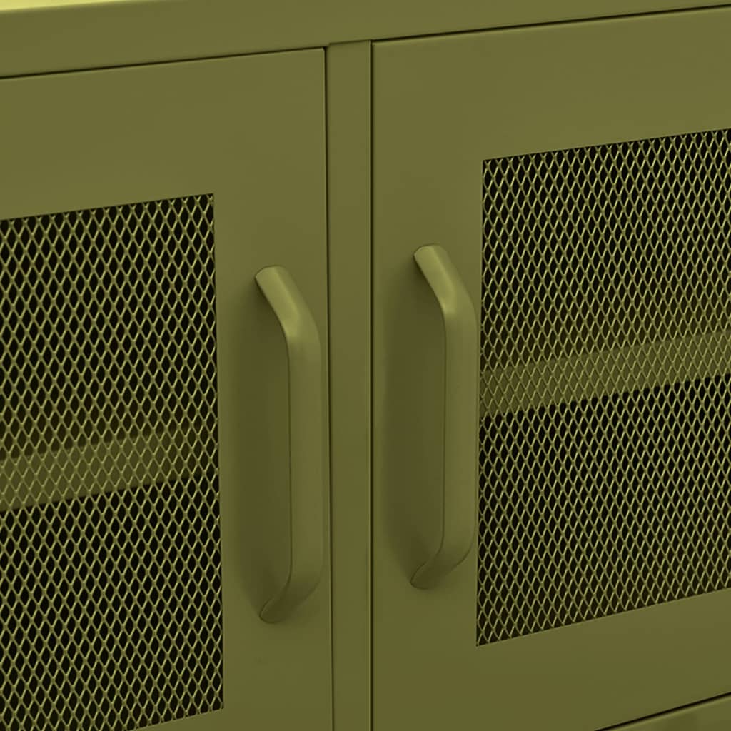 vidaXL Έπιπλο Τηλεόρασης Πράσινο Λαδί 105x35x50 εκ. από Ατσάλι