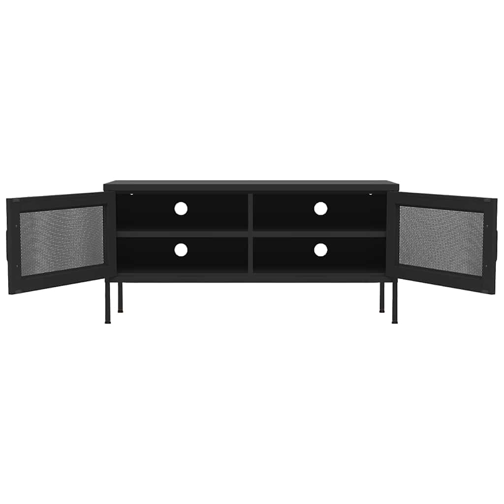 vidaXL Έπιπλο Τηλεόρασης Μαύρο 105x35x50 εκ. από Ατσάλι