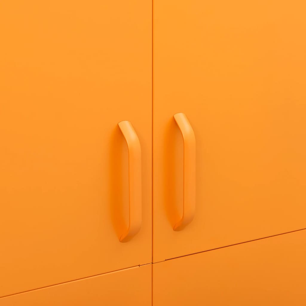 vidaXL Ντουλάπα Μουσταρδί 90 x 50 x 180 εκ. από Ατσάλι