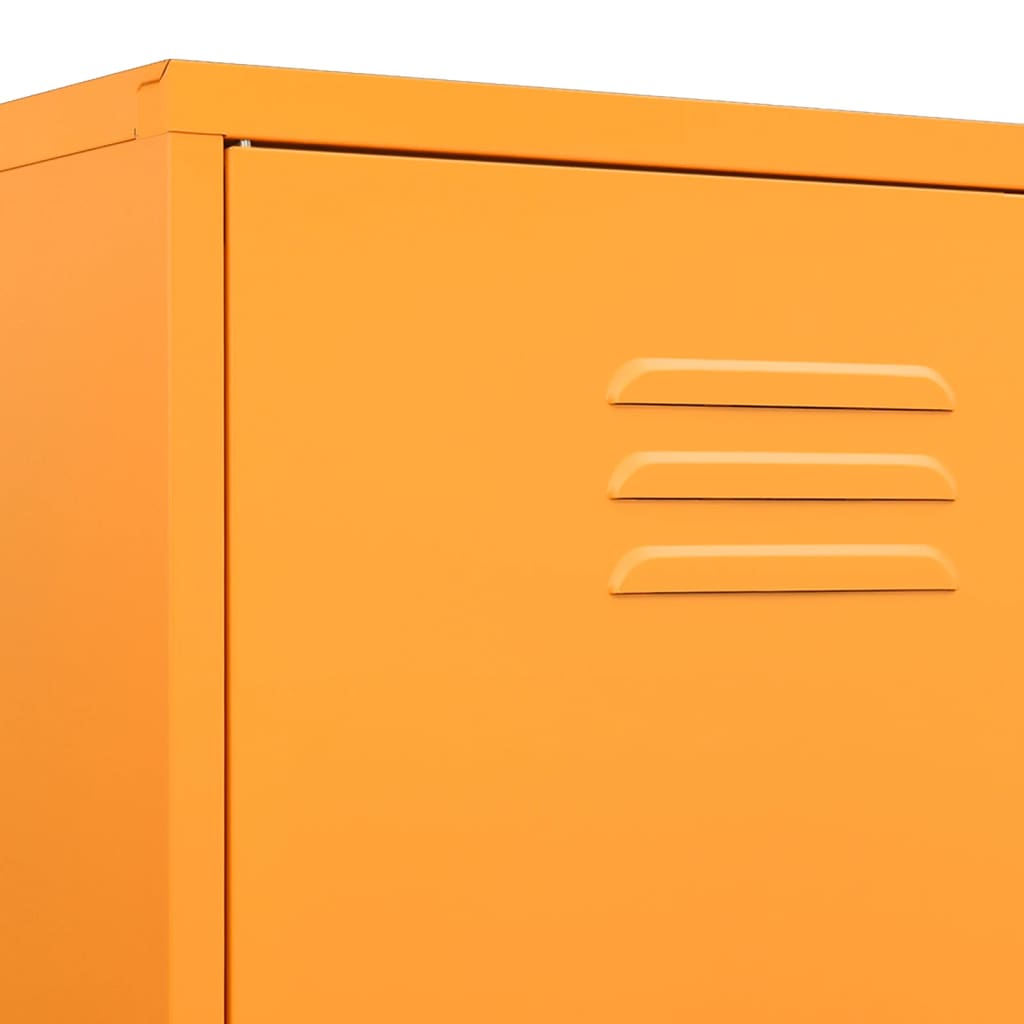 vidaXL Ντουλάπα Μουσταρδί 90 x 50 x 180 εκ. από Ατσάλι