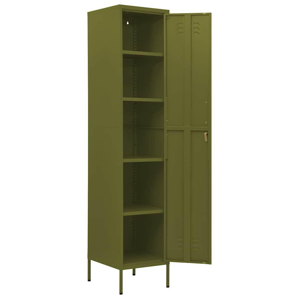 vidaXL Φοριαμός Πράσινο Λαδί 35 x 46 x 180 εκ. από Ατσάλι